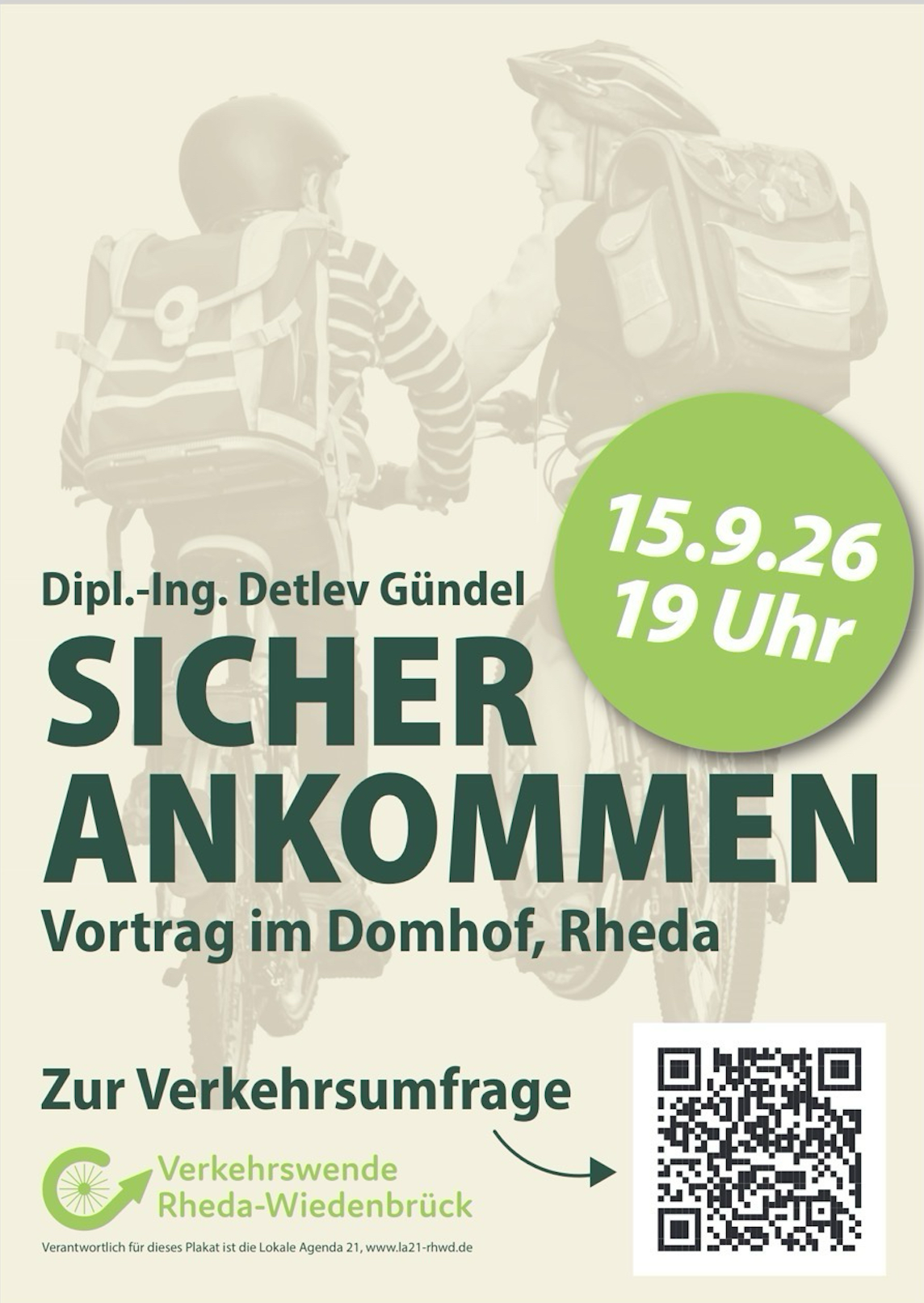 📢Infoveranstaltung: Sicherheit auf Fuß- und Radwegen in Rheda-Wiedenbrück